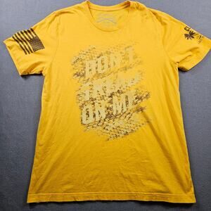 Grunt Style Shirt Don't Tread On Me Adult XL Yellow Short Sleeve Club